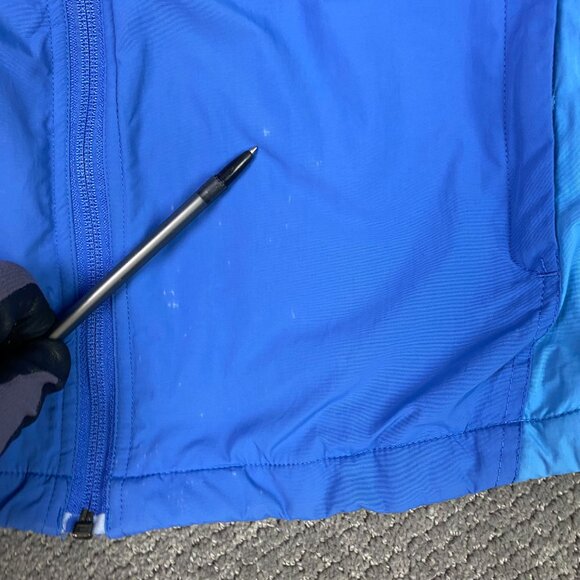 LL Bean Fleece Lined Jacket Misses Large Blue Nylon Full Zip Up 9U894 9 U894 - Picture 7 of 15